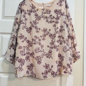 Floral Purple Bliuse